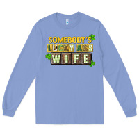 Colony Blue St. Patrick's Somebody's lucky ass wife Long Sleeve Tee - CowGirlArtShop