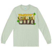 Matcha St. Patrick's Somebody's lucky ass wife Long Sleeve Tee - CowGirlArtShop