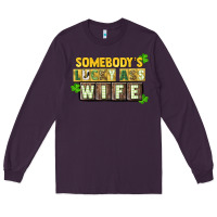 Plum St. Patrick's Somebody's lucky ass wife Long Sleeve Tee - CowGirlArtShop