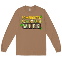 Toasted Coconut St. Patrick's Somebody's lucky ass wife Long Sleeve Tee - CowGirlArtShop