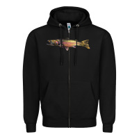 Black Steelhead Trout Zipper Hoodie - LillyAllenDesigns
