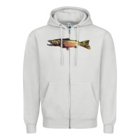 Dove Grey Steelhead Trout Zipper Hoodie - LillyAllenDesigns