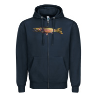 Navy Steelhead Trout Zipper Hoodie - LillyAllenDesigns