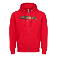 Red Steelhead Trout Zipper Hoodie - LillyAllenDesigns
