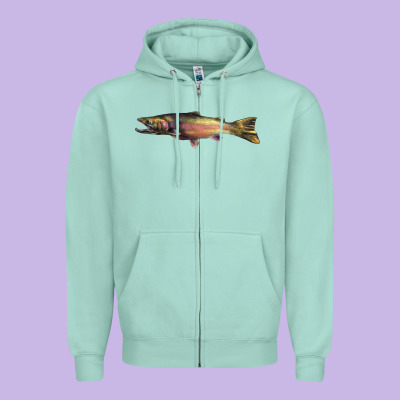 Steelhead Trout Zipper Hoodie Designed By Lillyallendesigns