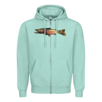 Seafoam Steelhead Trout Zipper Hoodie - LillyAllenDesigns