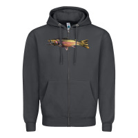 Smoke Steelhead Trout Zipper Hoodie - LillyAllenDesigns