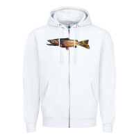 White Steelhead Trout Zipper Hoodie - LillyAllenDesigns
