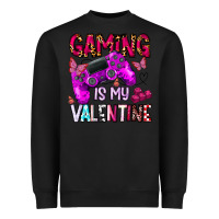 Black gaming is my valentine Heavyweight Sweatshirt - CowhideDigitalArt