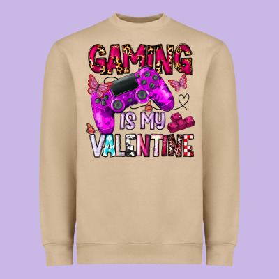 Gaming Is My Valentine Heavyweight Sweatshirt Designed By Cowhidedigitalart