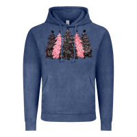 Pink Christmas Trees Vintage Hoodie | Teevron