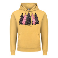 Vintage Mustard pink christmas trees Vintage Hoodie - CowGirlArtShop