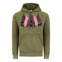 Vintage Olive pink christmas trees Vintage Hoodie - CowGirlArtShop