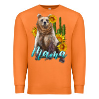 Carrot mama bear with sunflowers and cactus Premium Sweatshirt - Artiststas