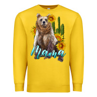 Lemon mama bear with sunflowers and cactus Premium Sweatshirt - Artiststas