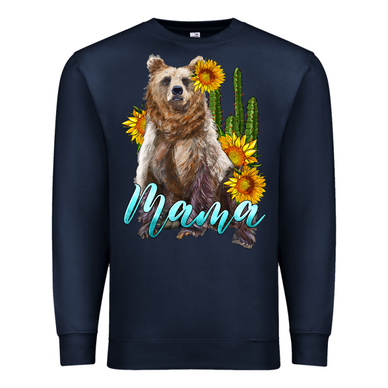 Mama Bear With Sunflowers And Cactus Premium Sweatshirt by Artiststas | Teevron