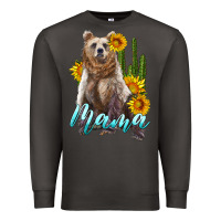 Smoke mama bear with sunflowers and cactus Premium Sweatshirt - Artiststas