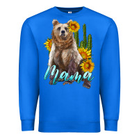 True Royal mama bear with sunflowers and cactus Premium Sweatshirt - Artiststas