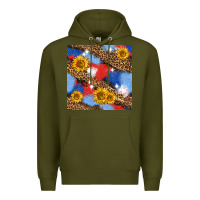 Army Green western 4th of july seamless pattern Premium Hoodie - BundleAndBundleShop