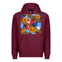 Burgundy western 4th of july seamless pattern Premium Hoodie - BundleAndBundleShop