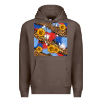 Coffee western 4th of july seamless pattern Premium Hoodie - BundleAndBundleShop