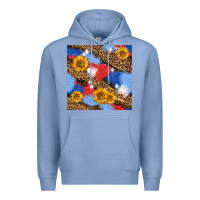 Colony Blue western 4th of july seamless pattern Premium Hoodie - BundleAndBundleShop