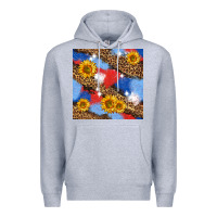 Heather Grey western 4th of july seamless pattern Premium Hoodie - BundleAndBundleShop