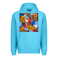 Ocean Blue western 4th of july seamless pattern Premium Hoodie - BundleAndBundleShop