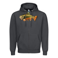 Smoke leaping brook trout Zipper Hoodie - LillyAllenDesigns