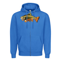 True Royal leaping brook trout Zipper Hoodie - LillyAllenDesigns