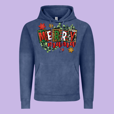 Merry Mama Vintage Hoodie Designed By Cowgirlartshop