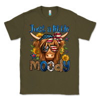 Army Green just a little moody 4th of july long haired cow Classic Tee - Jasminsmagicworld