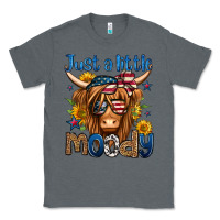 Charcoal Heather just a little moody 4th of july long haired cow Classic Tee - Jasminsmagicworld