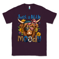 Plum just a little moody 4th of july long haired cow Classic Tee - Jasminsmagicworld