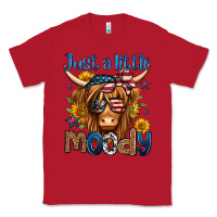 Red just a little moody 4th of july long haired cow Classic Tee - Jasminsmagicworld