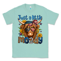 Seafoam just a little moody 4th of july long haired cow Classic Tee - Jasminsmagicworld