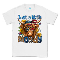 White just a little moody 4th of july long haired cow Classic Tee - Jasminsmagicworld