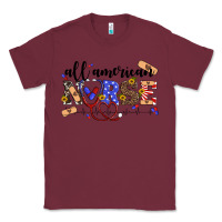 Burgundy all american nurse Classic Tee - Artiststas