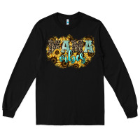 Black Mama vibes leopard mother's day Long Sleeve Tee - HowdyJamesFarm