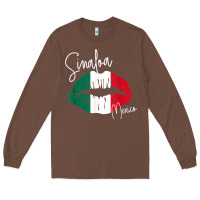 Chestnut GGT Travel Souvenir Style SINALOA MX Flag Lips Long Sleeve Tee - trangStudio