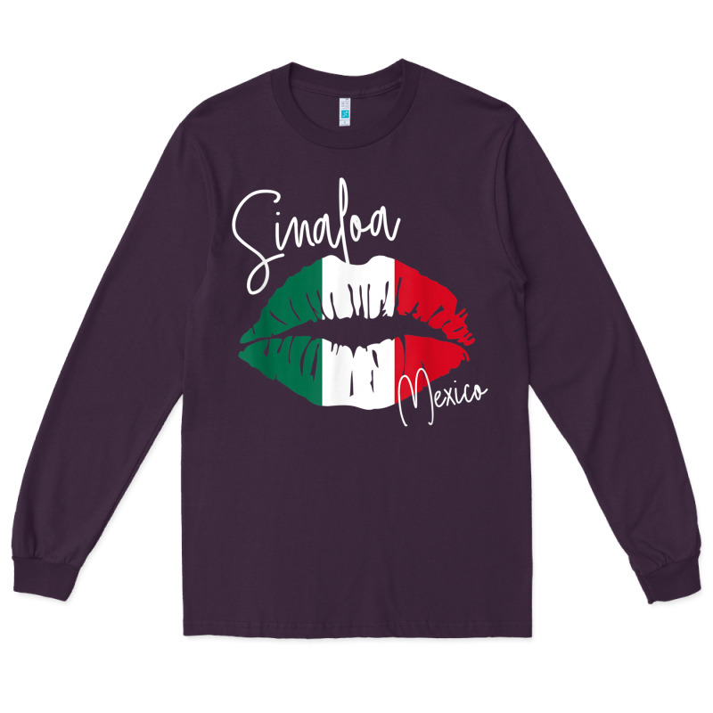 Ggt Travel Souvenir Style Sinaloa Mx Flag Lips Long Sleeve Tee by trangStudio | Teevron