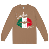 Toasted Coconut GGT Travel Souvenir Style SINALOA MX Flag Lips Long Sleeve Tee - trangStudio