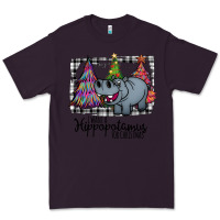 Plum I Want Hippopotamus For Christmas Premium Tee - Bettercallsaul