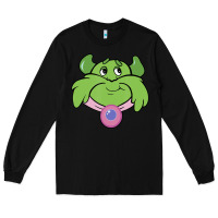 Black Candy Land Halloween Plumpy Big Face Long Sleeve Tee - trangStudio