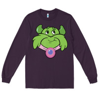 Plum Candy Land Halloween Plumpy Big Face Long Sleeve Tee - trangStudio