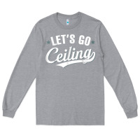 Heather Grey Lets Go Ceiling Fan Halloween Long Sleeve Tee - trangStudio