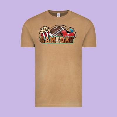 Game Day Football Popcorn Vintage Tee Designed By Howdyjamesfarm