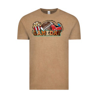 Vintage Coffee Game day football popcorn Vintage Tee - HowdyJamesFarm