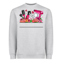 Heather Grey Hair Stylist Your Textt Heavyweight Sweatshirt - CowhideDigitalArt