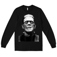 Black Classic Halloween Monster Horror Movie Frankenstein Monster Long Sleeve Tee - trangStudio